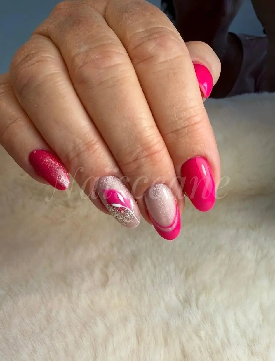 Pose gel rose French nail art – Naïsceane Onglerie Peyruis
